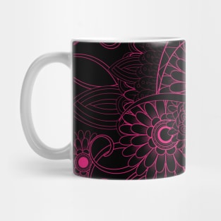 Minimalist Medallion Flower art-Sacred Mandala Flower Mug